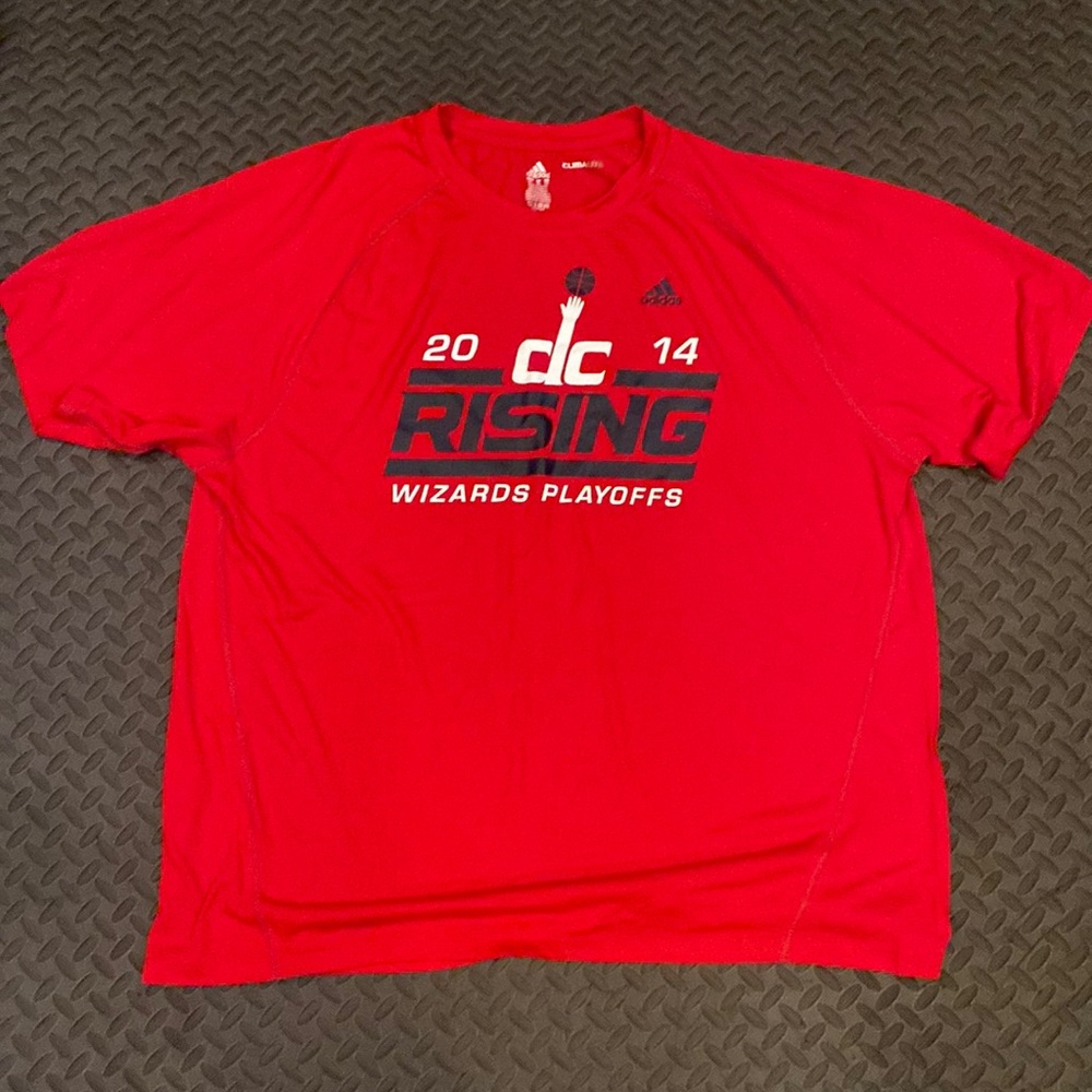 Adidas 2014 red Washington Wizards Playoffs climalite T-shirt 2XL